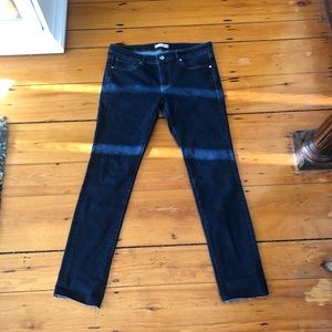 Uniqlo dark blue indigo skinny jeans